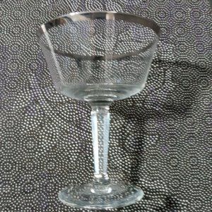 Lenox Solitaire Platinum Trim Clear Champagne 5¼"